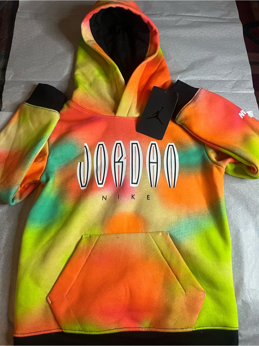 Jordan Hoodie with Red Jumpman and Black Tag